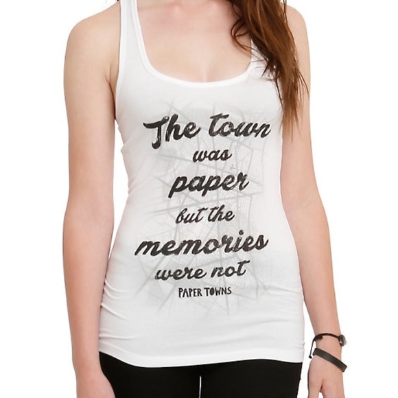 Paper Towns / Paper Memories Tank from Hot Topic - Picture 1 of 3